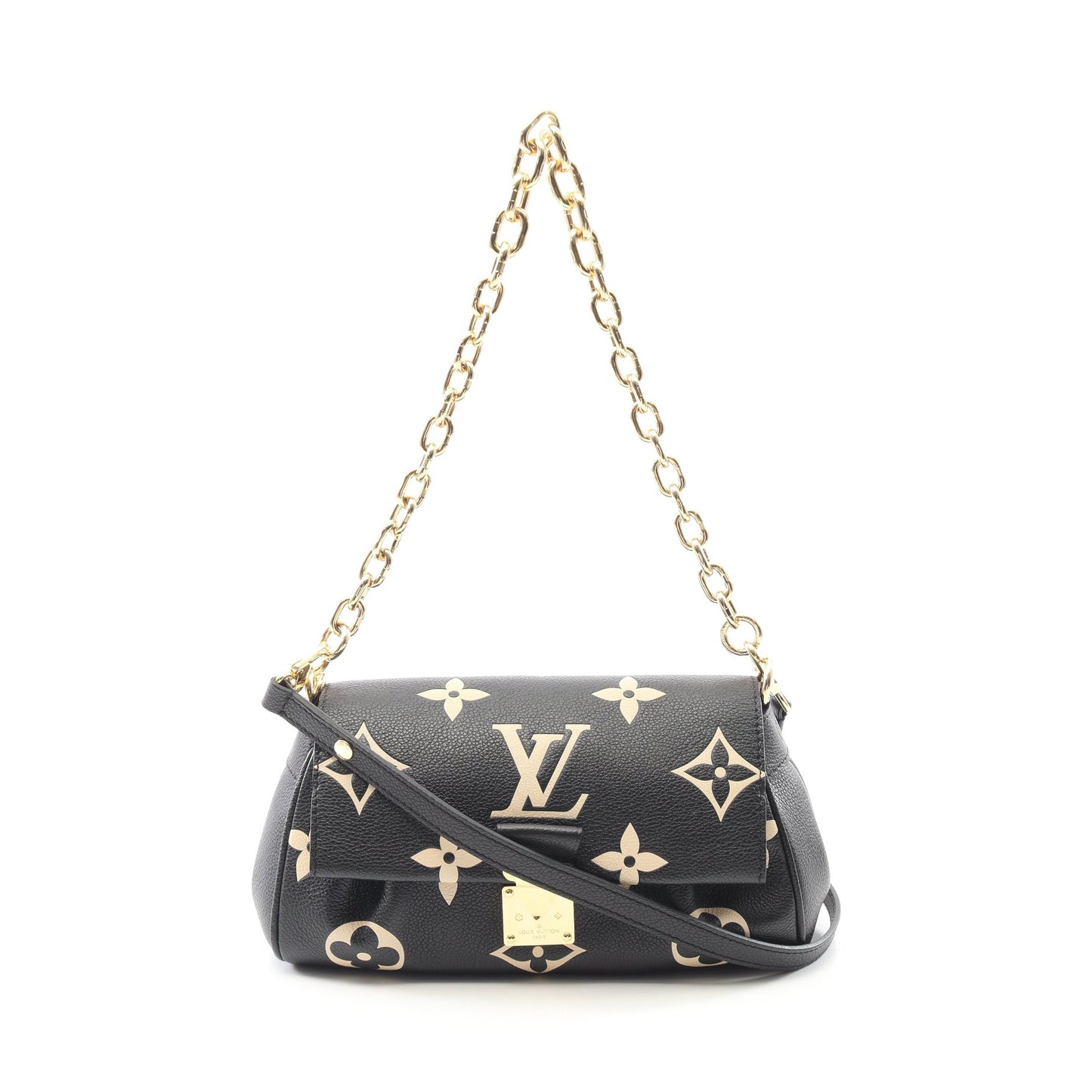 フェイボリットNM モノグラムジャイアント チェーンハンドバッグ レザー ブラック ベージュ 2WAY ルイヴィトン バッグ LOUIS VUITTON