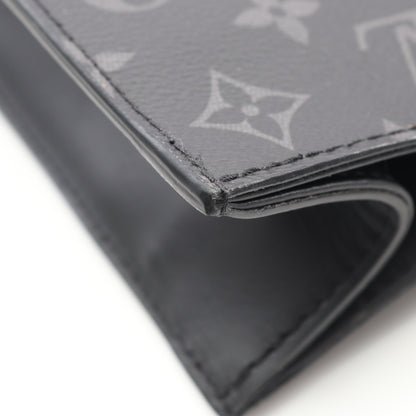 サックプラ モノグラムエクリプス ハンドバッグ トートバッグ PVC レザー ブラック 2WAY ルイヴィトン バッグ LOUIS VUITTON
