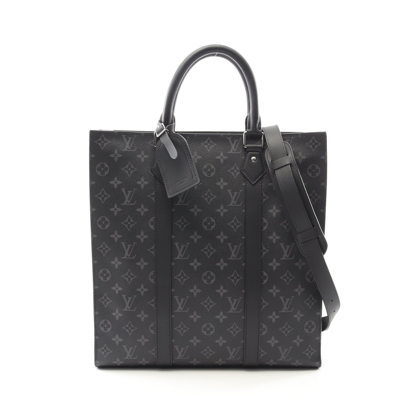 サックプラ モノグラムエクリプス ハンドバッグ トートバッグ PVC レザー ブラック 2WAY ルイヴィトン バッグ LOUIS VUITTON