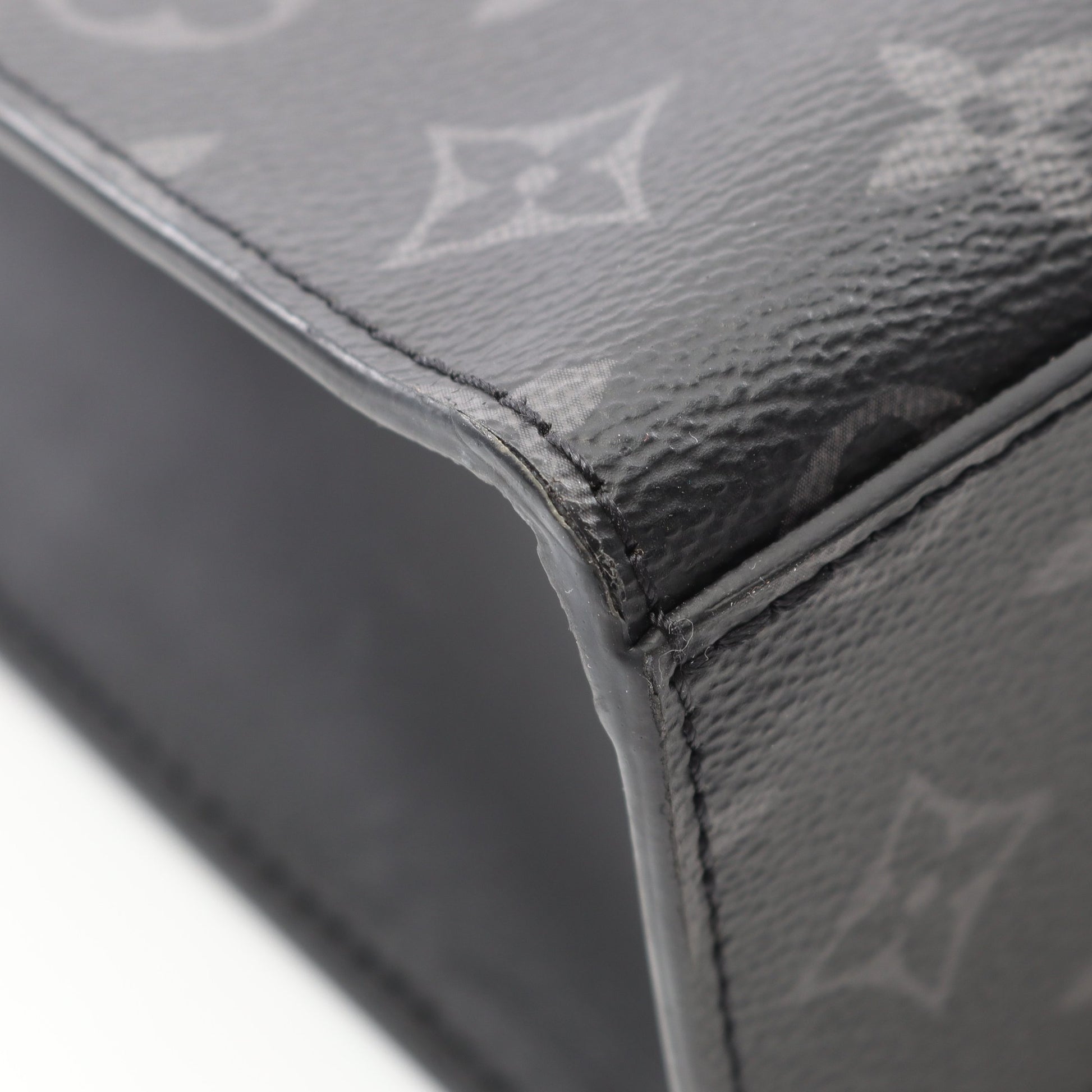サックプラ モノグラムエクリプス ハンドバッグ トートバッグ PVC レザー ブラック 2WAY ルイヴィトン バッグ LOUIS VUITTON