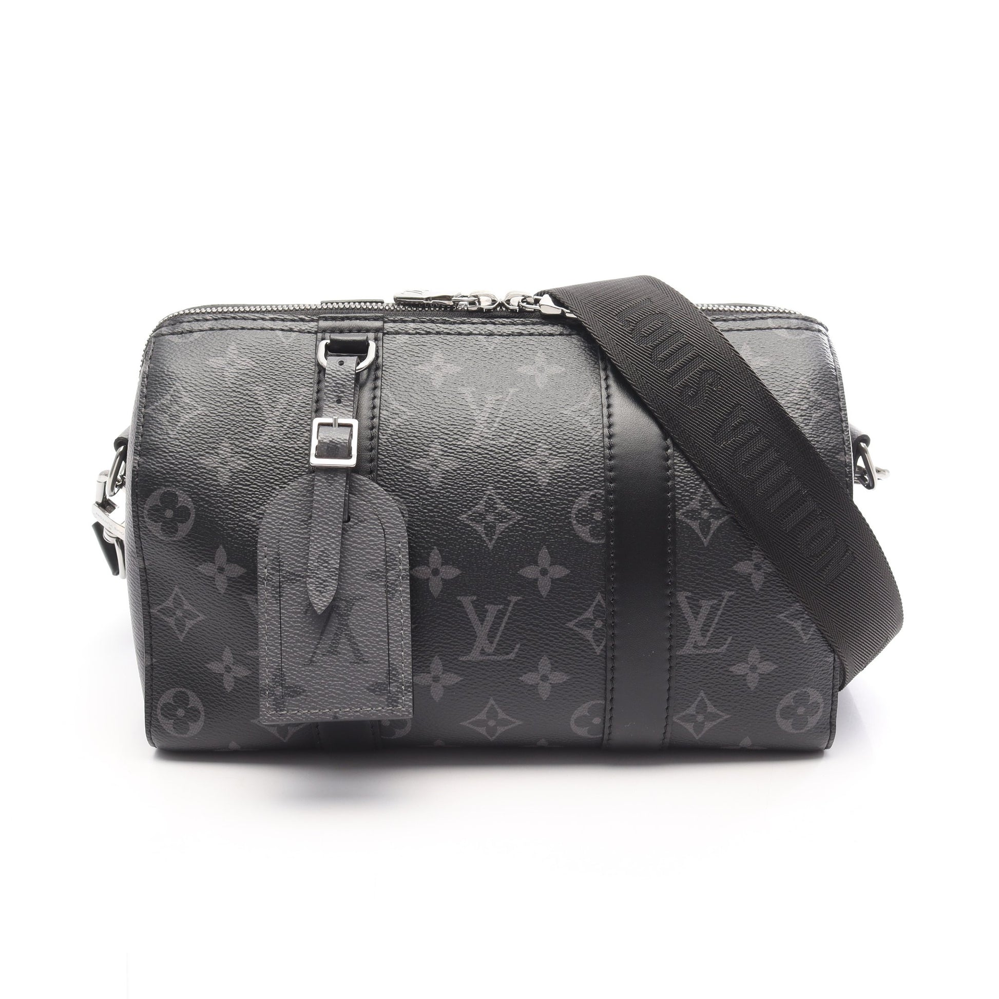 シティ キーポル モノグラムエクリプス リバース ショルダーバッグ PVC レザー ブラック グレー ルイヴィトン バッグ LOUIS VUITTON