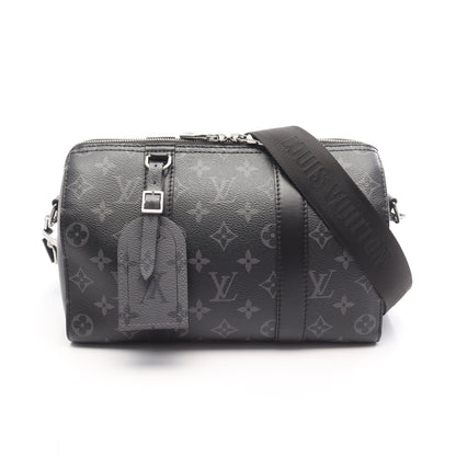 シティ キーポル モノグラムエクリプス リバース ショルダーバッグ PVC レザー ブラック グレー ルイヴィトン バッグ LOUIS VUITTON