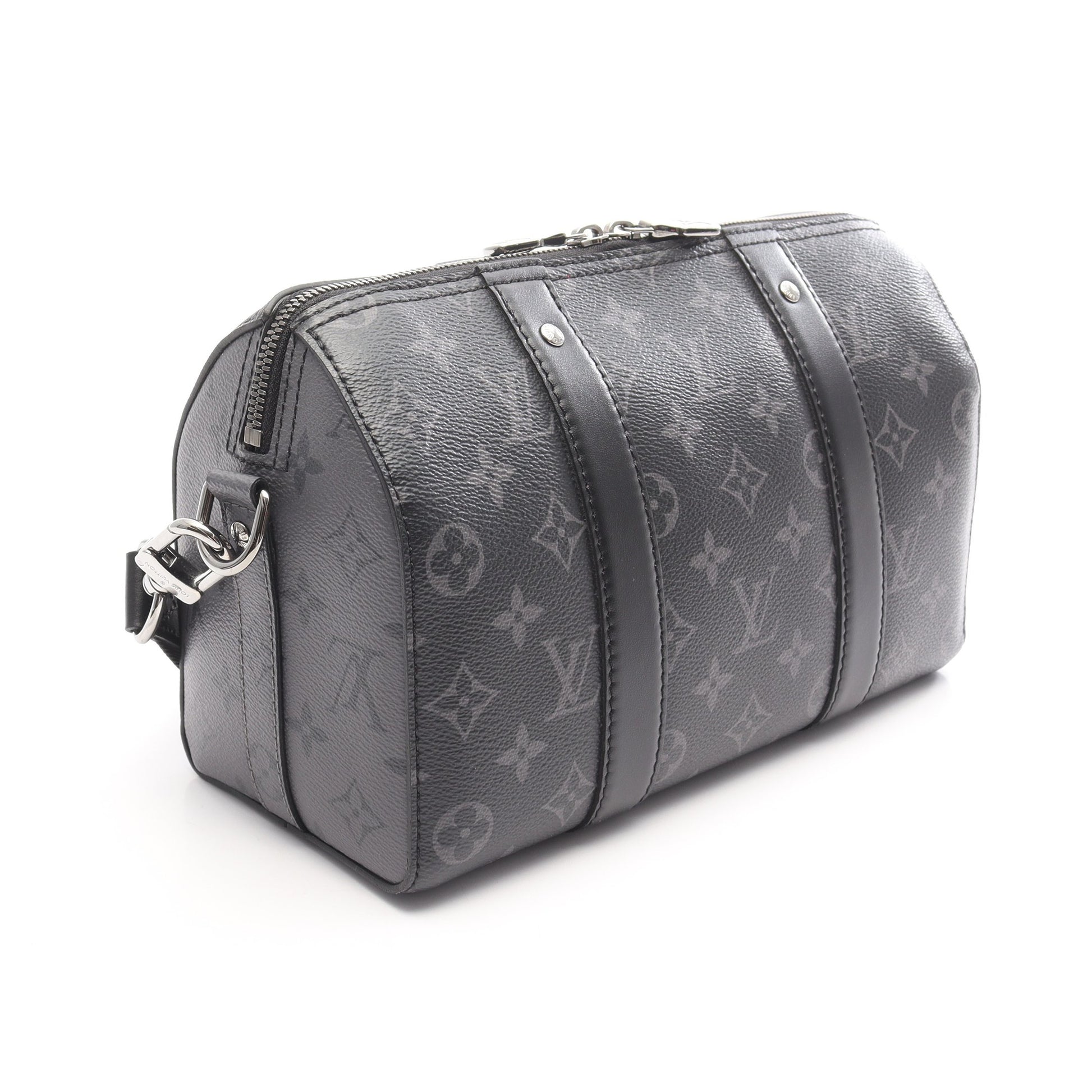 シティ キーポル モノグラムエクリプス リバース ショルダーバッグ PVC レザー ブラック グレー ルイヴィトン バッグ LOUIS VUITTON
