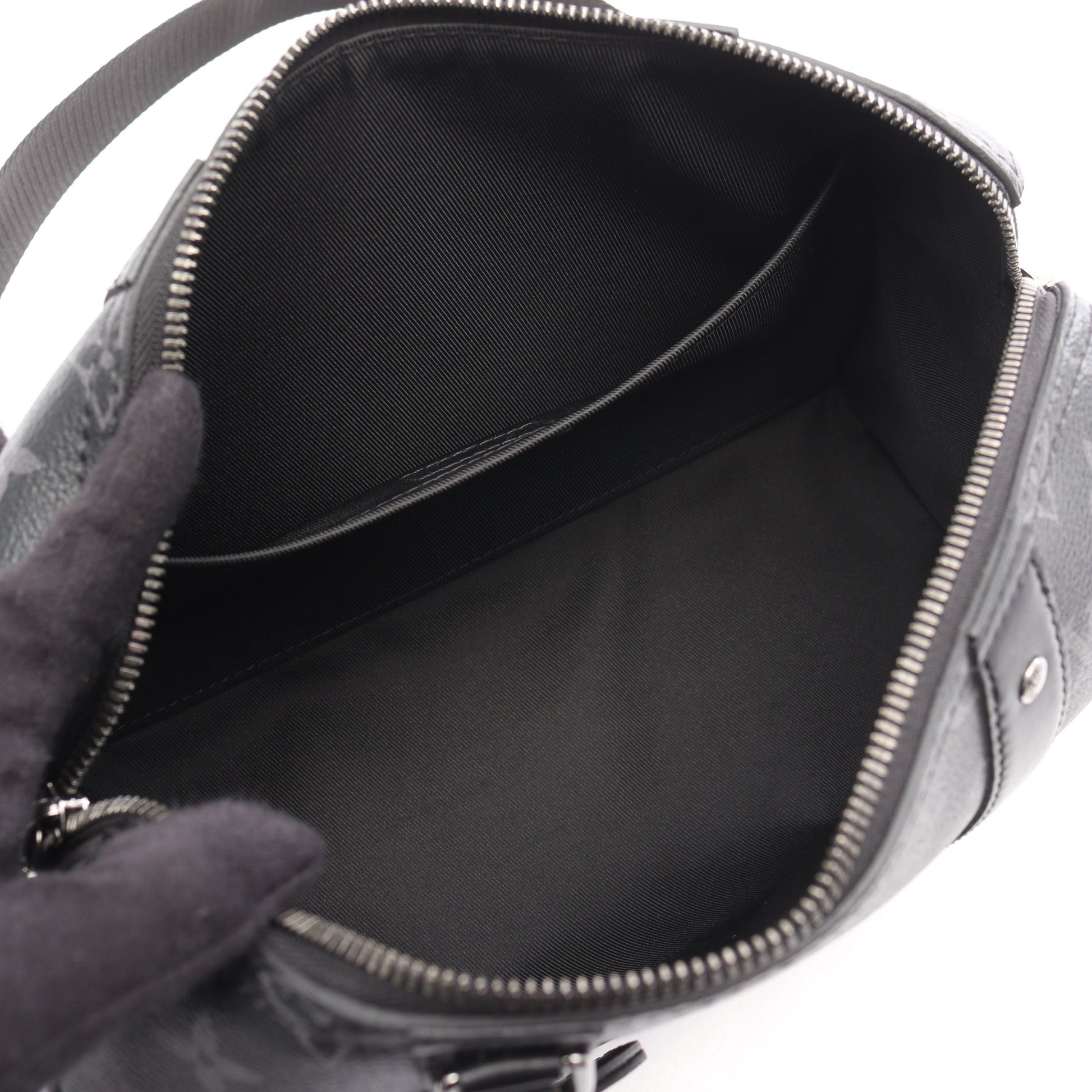 シティ キーポル モノグラムエクリプス リバース ショルダーバッグ PVC レザー ブラック グレー ルイヴィトン バッグ LOUIS VUITTON