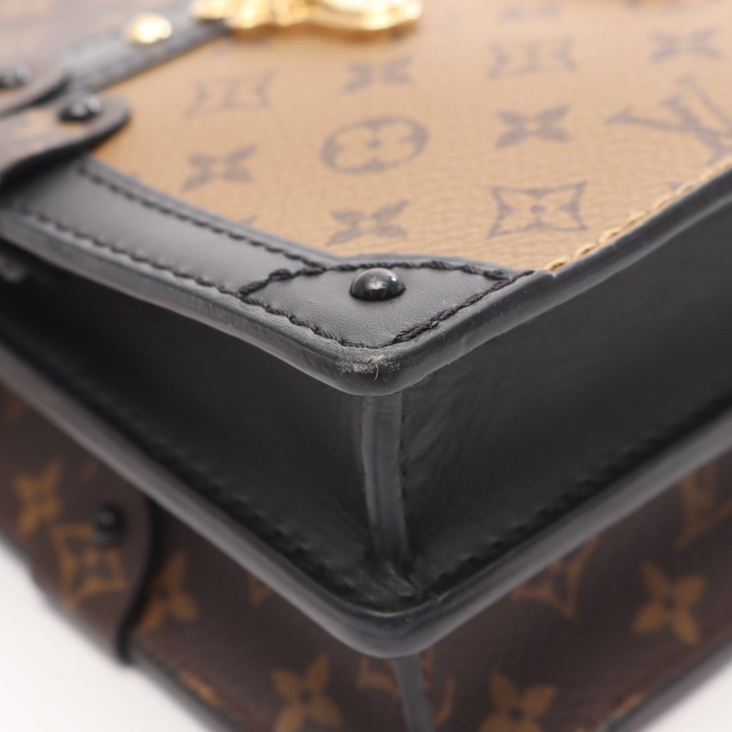 トランククラッチ モノグラムリバース ショルダーバッグ PVC レザー ブラウン ブラック ルイヴィトン バッグ LOUIS VUITTON