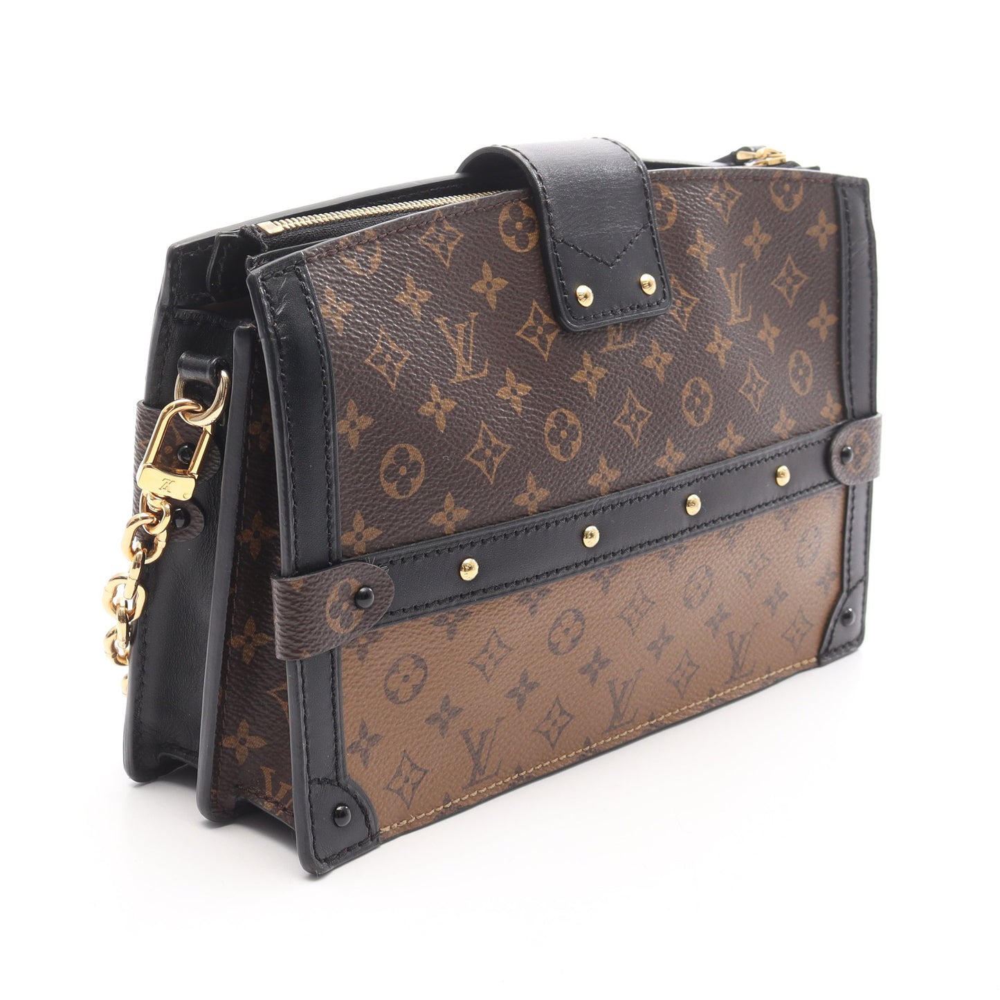 トランククラッチ モノグラムリバース ショルダーバッグ PVC レザー ブラウン ブラック ルイヴィトン バッグ LOUIS VUITTON