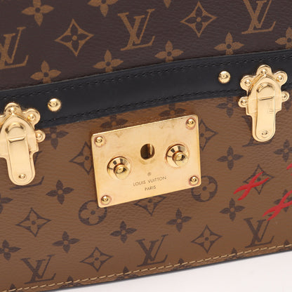 トランククラッチ モノグラムリバース ショルダーバッグ PVC レザー ブラウン ブラック ルイヴィトン バッグ LOUIS VUITTON