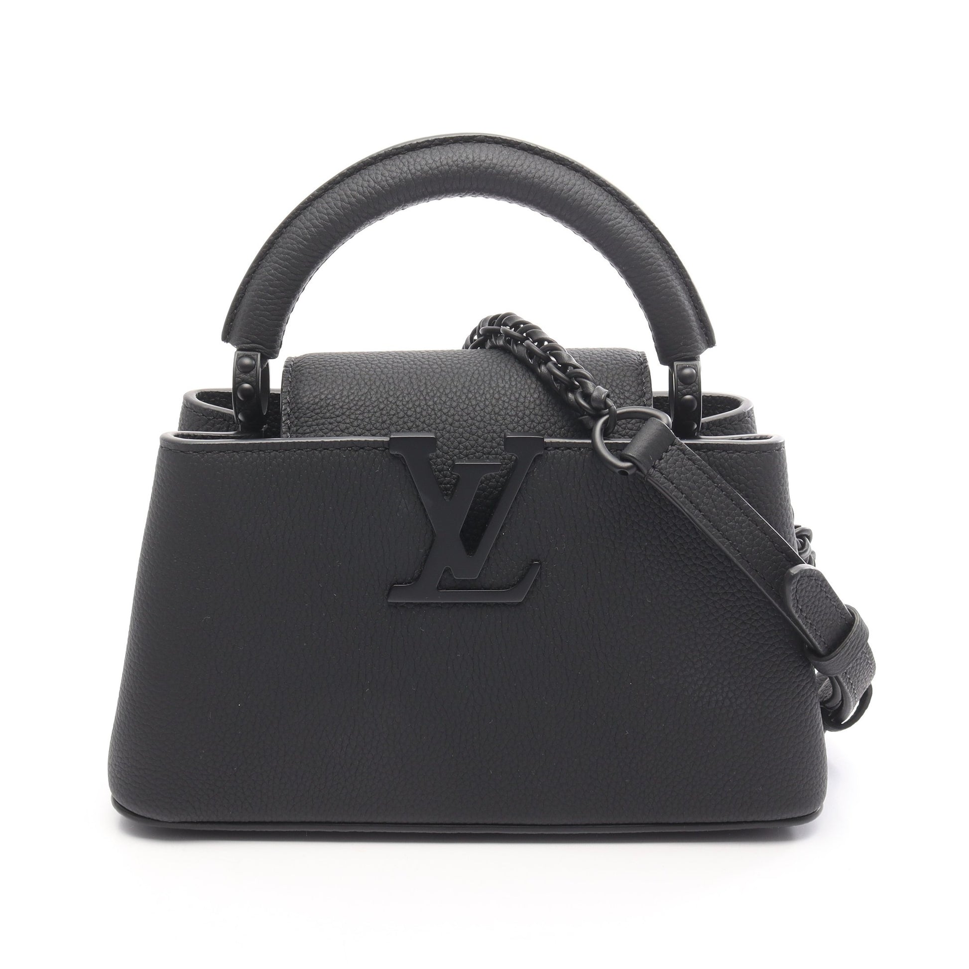 カプシーヌEW MINI ハンドバッグ レザー ブラック 2WAY ルイヴィトン バッグ LOUIS VUITTON