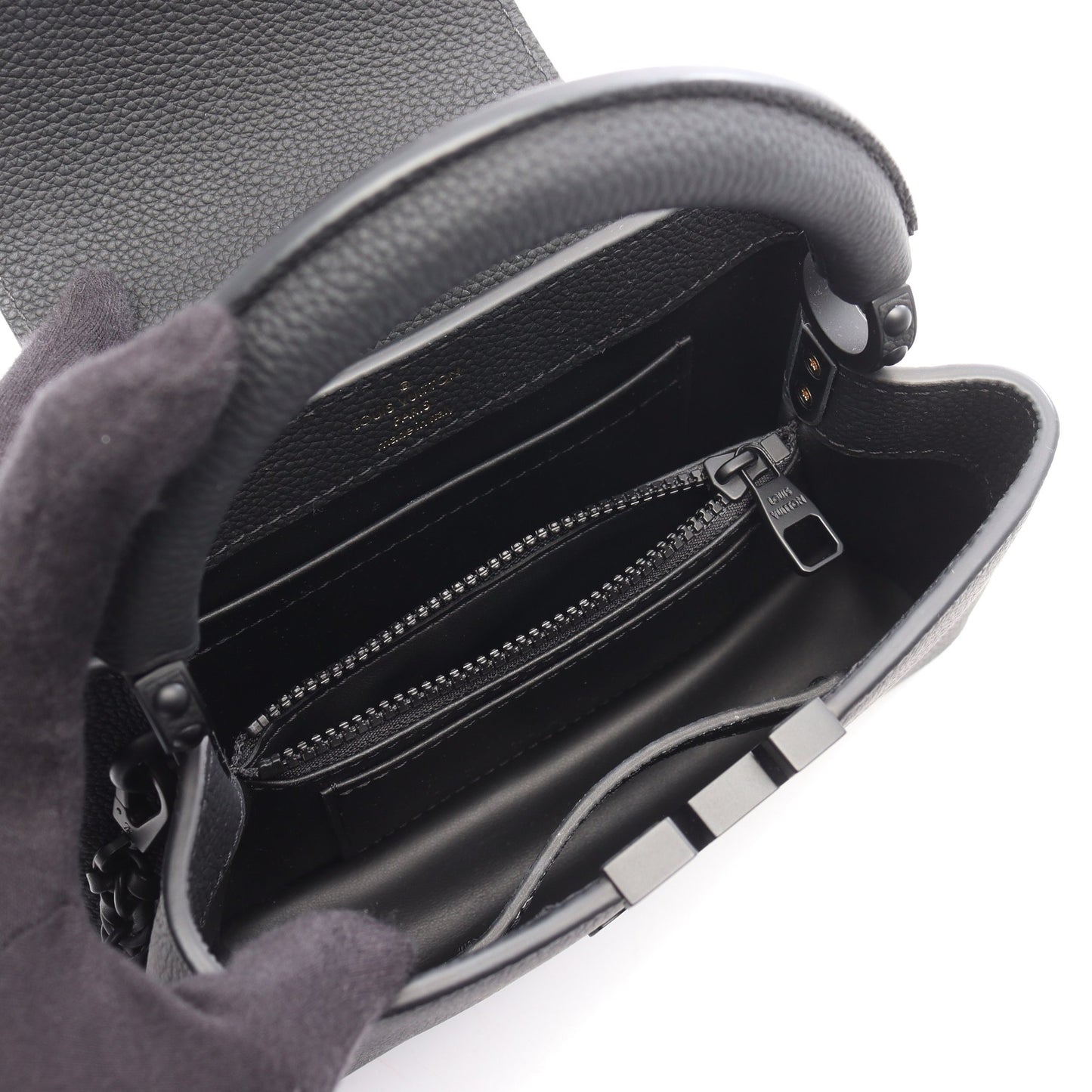 カプシーヌEW MINI ハンドバッグ レザー ブラック 2WAY ルイヴィトン バッグ LOUIS VUITTON
