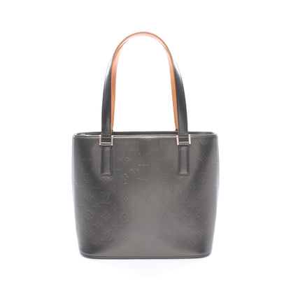 ストックトン モノグラムマット ノワール ハンドバッグ レザー ブラック ルイヴィトン バッグ LOUIS VUITTON