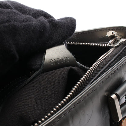 ストックトン モノグラムマット ノワール ハンドバッグ レザー ブラック ルイヴィトン バッグ LOUIS VUITTON
