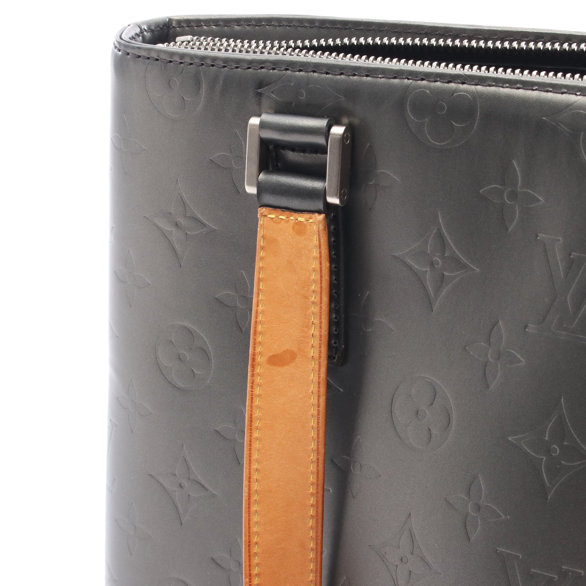 ストックトン モノグラムマット ノワール ハンドバッグ レザー ブラック ルイヴィトン バッグ LOUIS VUITTON