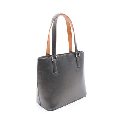 ストックトン モノグラムマット ノワール ハンドバッグ レザー ブラック ルイヴィトン バッグ LOUIS VUITTON