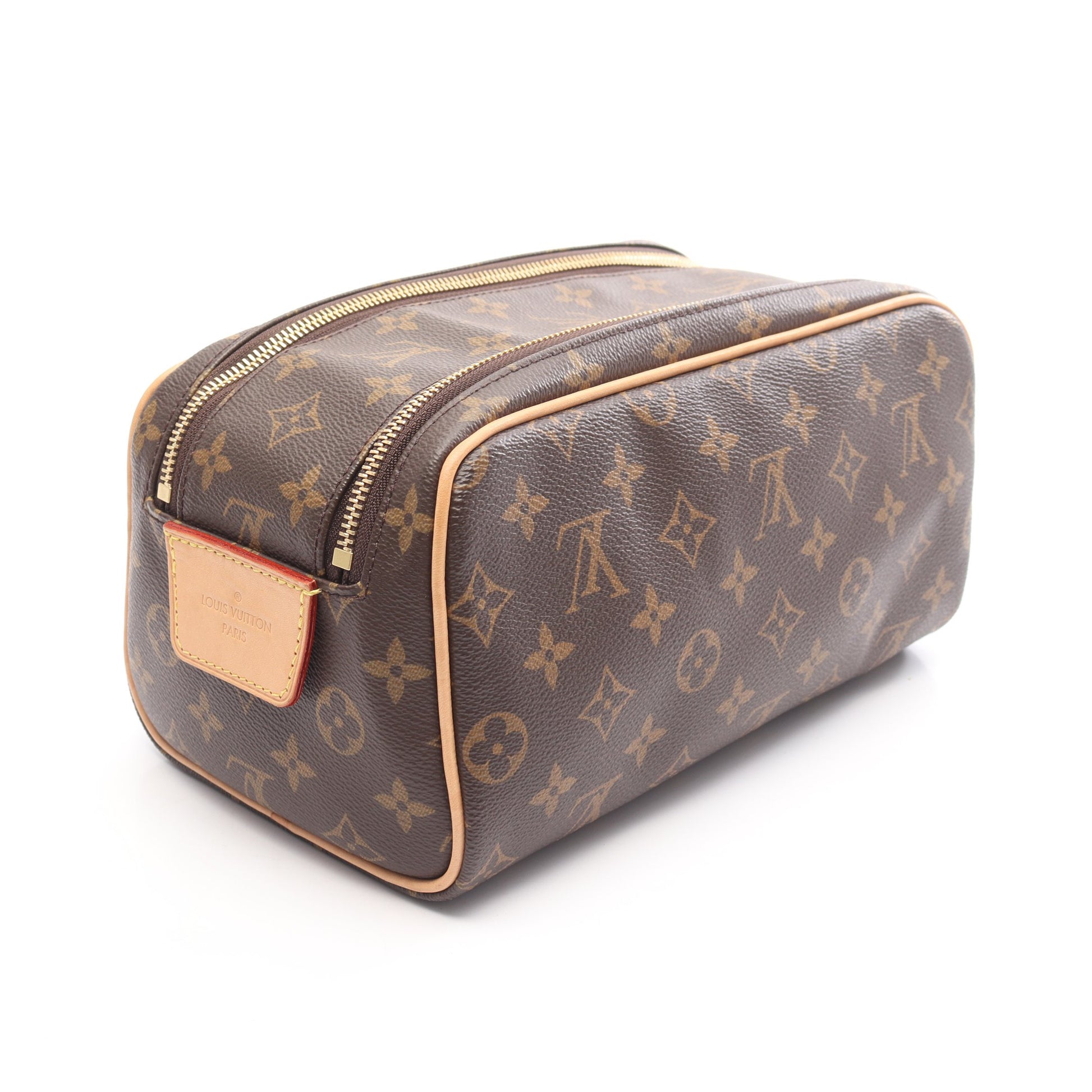 ドップキット モノグラム ポーチ PVC レザー ブラウン ルイヴィトン 財布・小物 LOUIS VUITTON