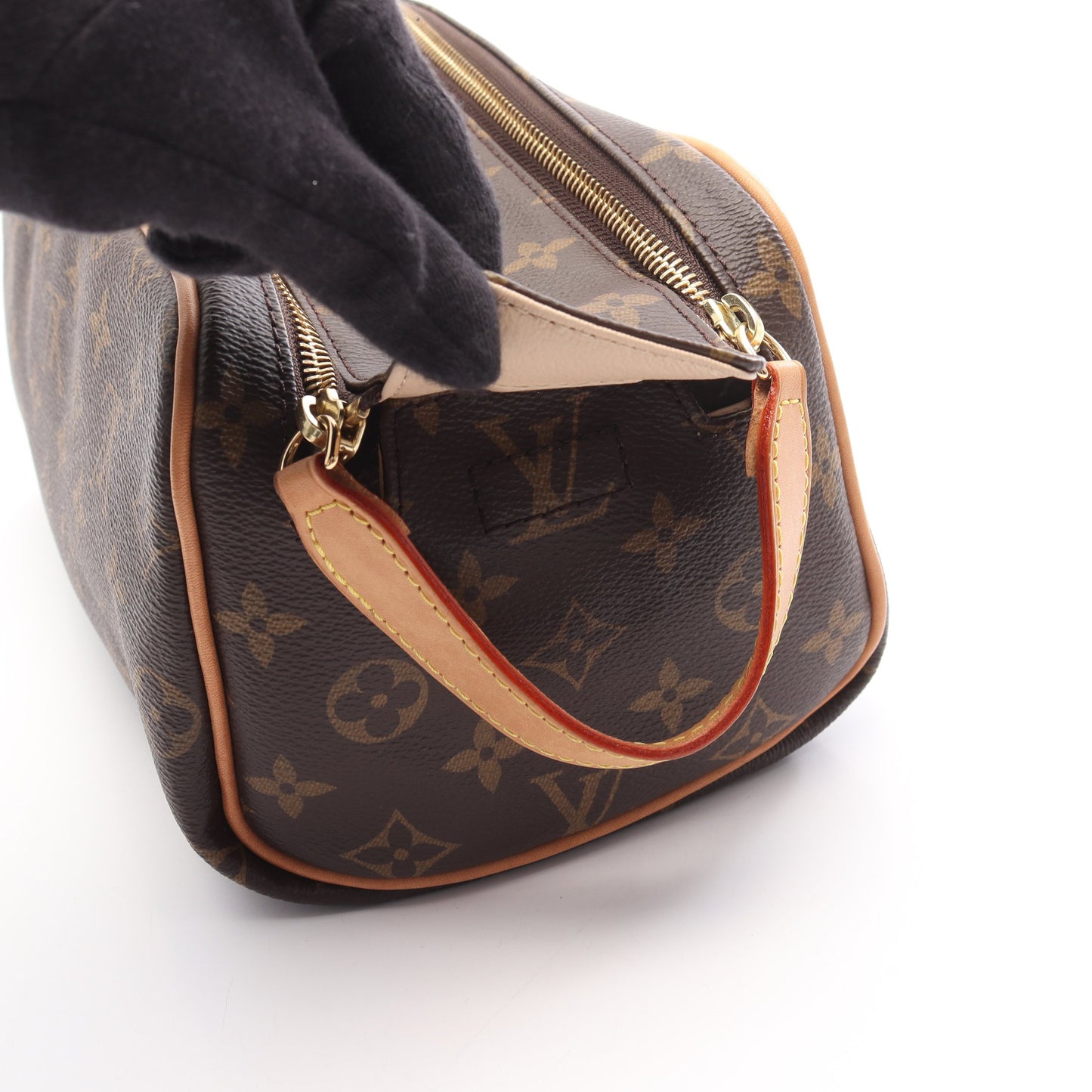 ドップキット モノグラム ポーチ PVC レザー ブラウン ルイヴィトン 財布・小物 LOUIS VUITTON