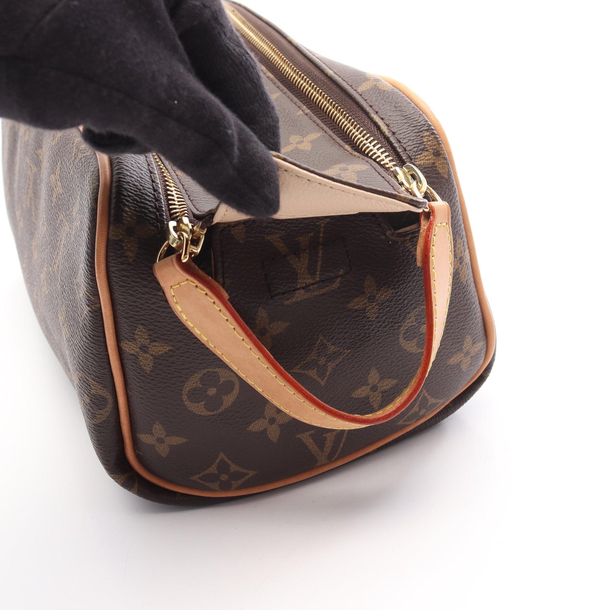 ドップキット モノグラム ポーチ PVC レザー ブラウン ルイヴィトン 財布・小物 LOUIS VUITTON