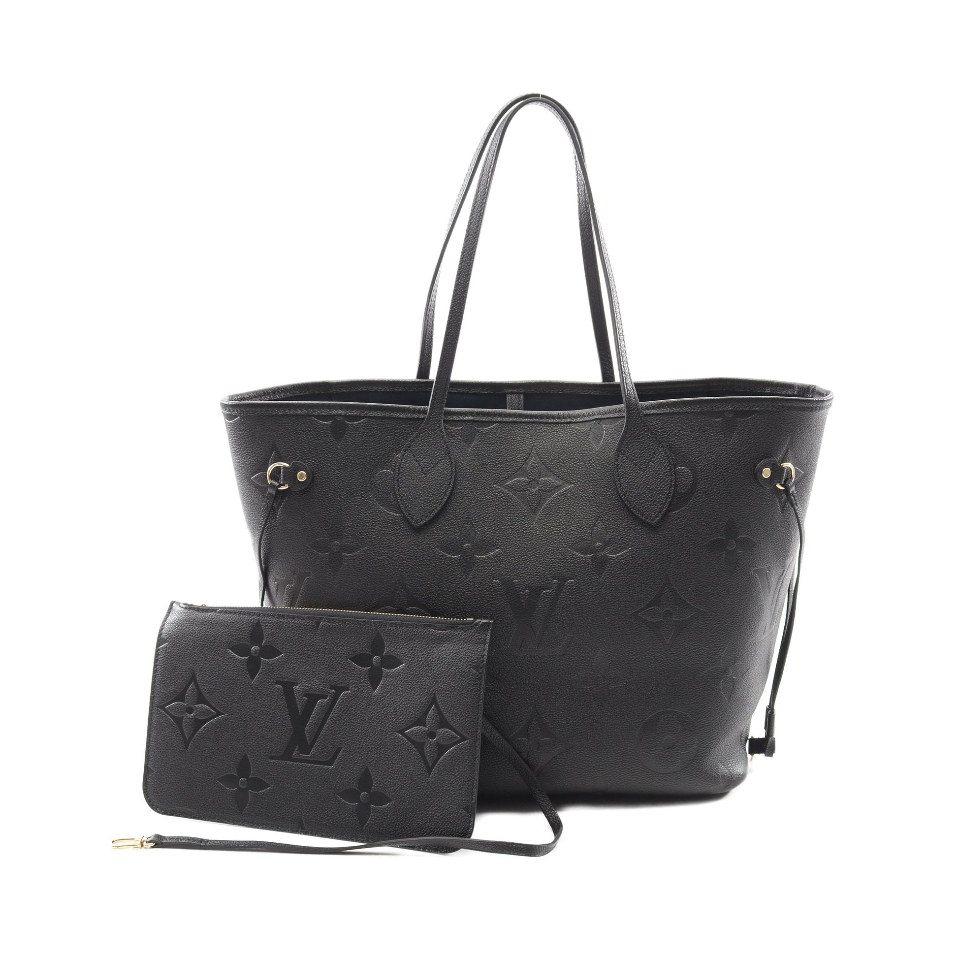 ネヴァーフルMM モノグラムアンプラント ノワール ショルダーバッグ トートバッグ レザー ブラック ルイヴィトン バッグ LOUIS VUITTON