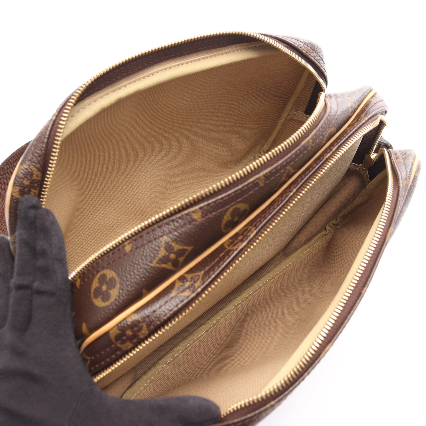 リポーターPM モノグラム ショルダーバッグ PVC レザー ブラウン ルイヴィトン バッグ LOUIS VUITTON