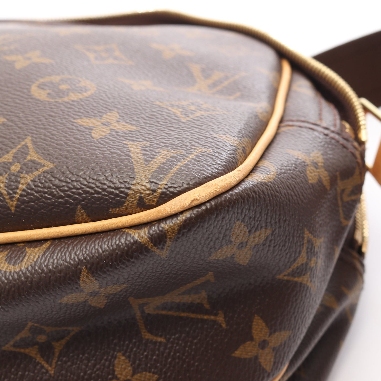 リポーターPM モノグラム ショルダーバッグ PVC レザー ブラウン ルイヴィトン バッグ LOUIS VUITTON