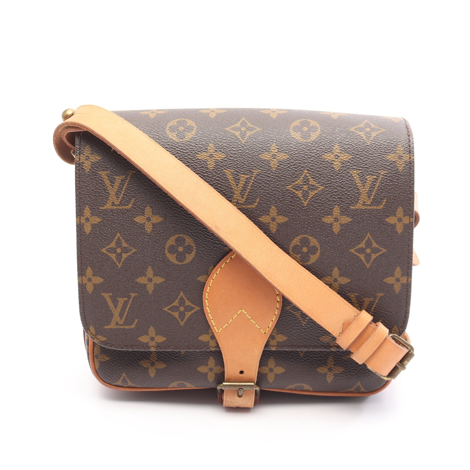 カルトシエールMM モノグラム ショルダーバッグ PVC レザー ブラウン ルイヴィトン バッグ LOUIS VUITTON