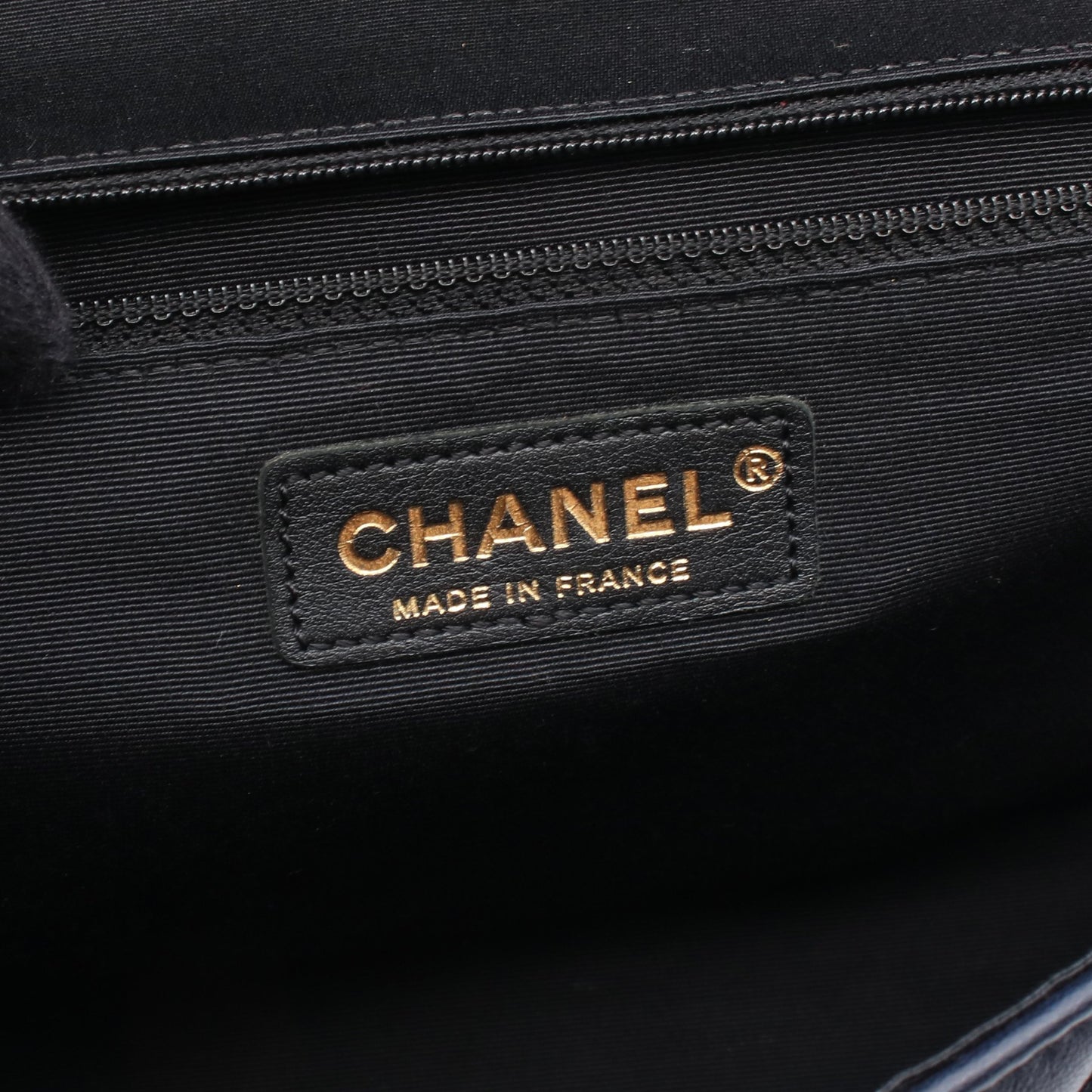 マトラッセ チェーンショルダーバッグ ラムスキン ネイビー ブラック ゴールド金具 シャネル バッグ CHANEL