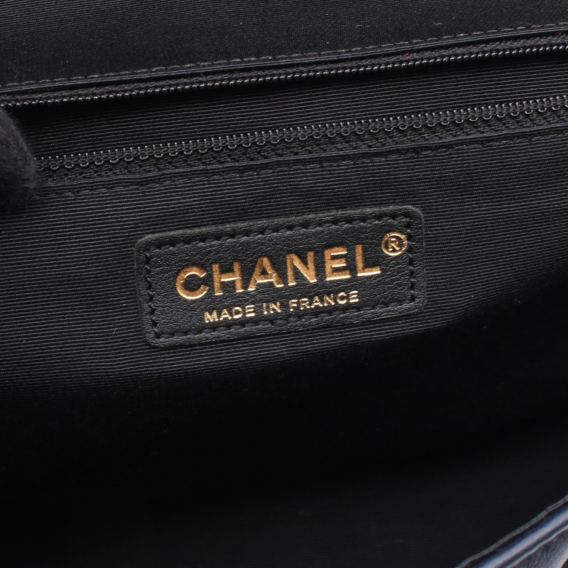 マトラッセ チェーンショルダーバッグ ラムスキン ネイビー ブラック ゴールド金具 シャネル バッグ CHANEL