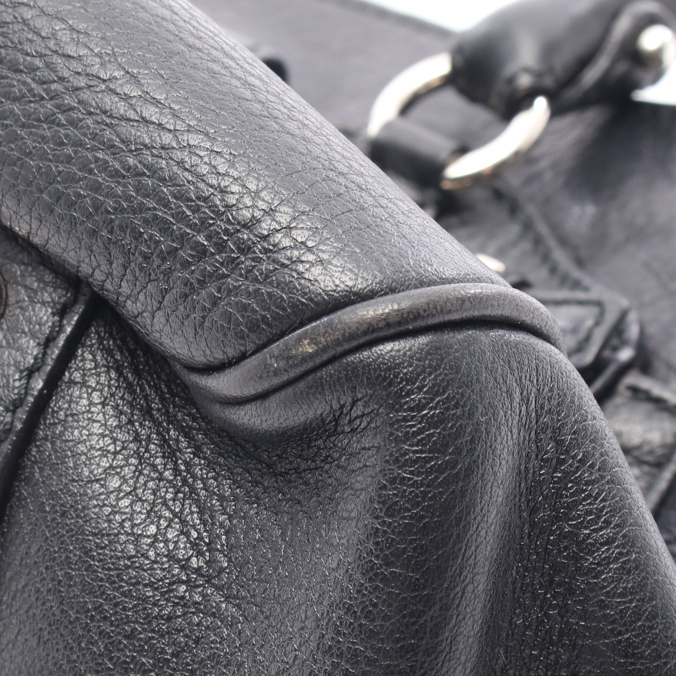 ガンチーニ ハンドバッグ レザー ブラック サルヴァトーレフェラガモ