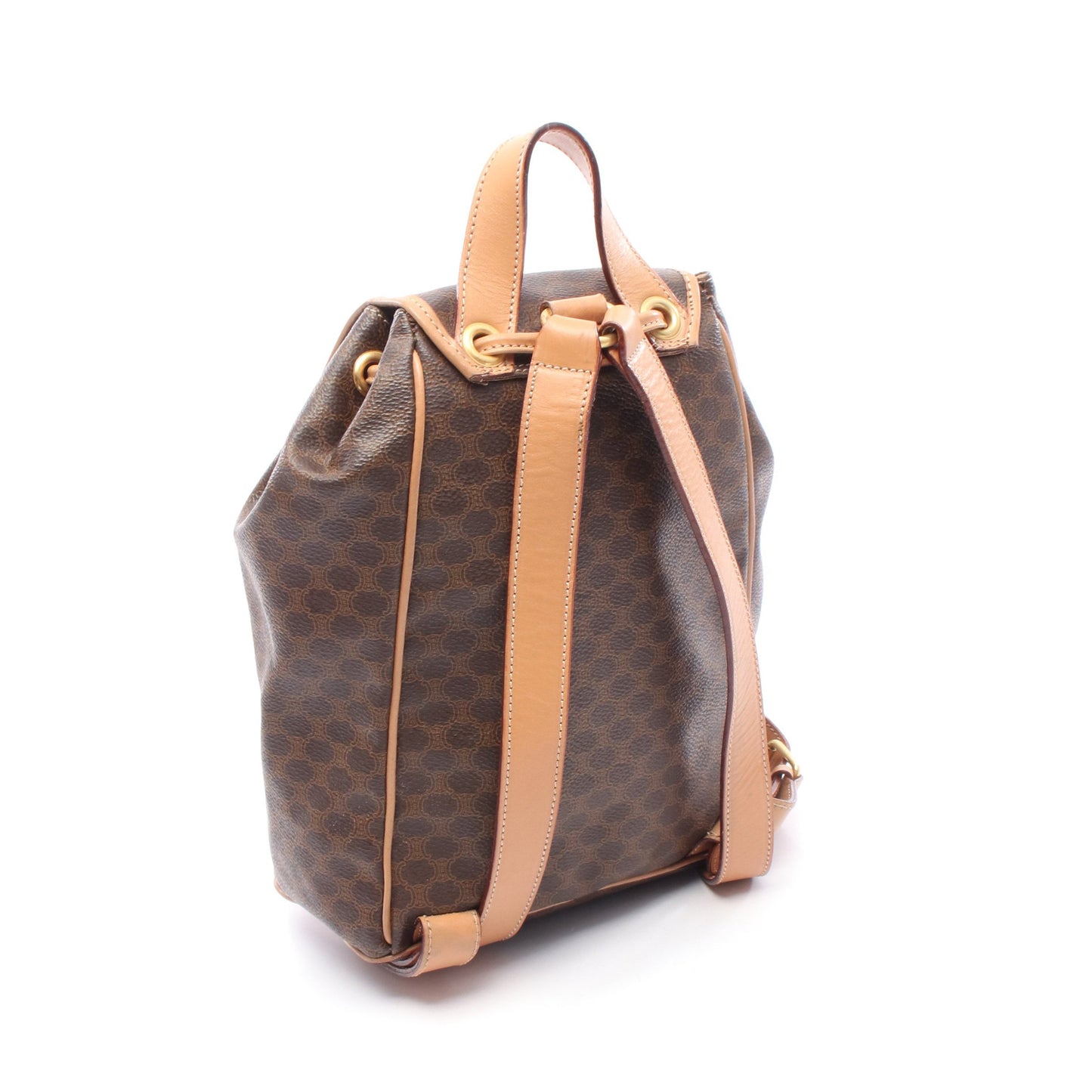 マカダム バックパック リュックサック PVC レザー ブラウン セリーヌ バッグ CELINE