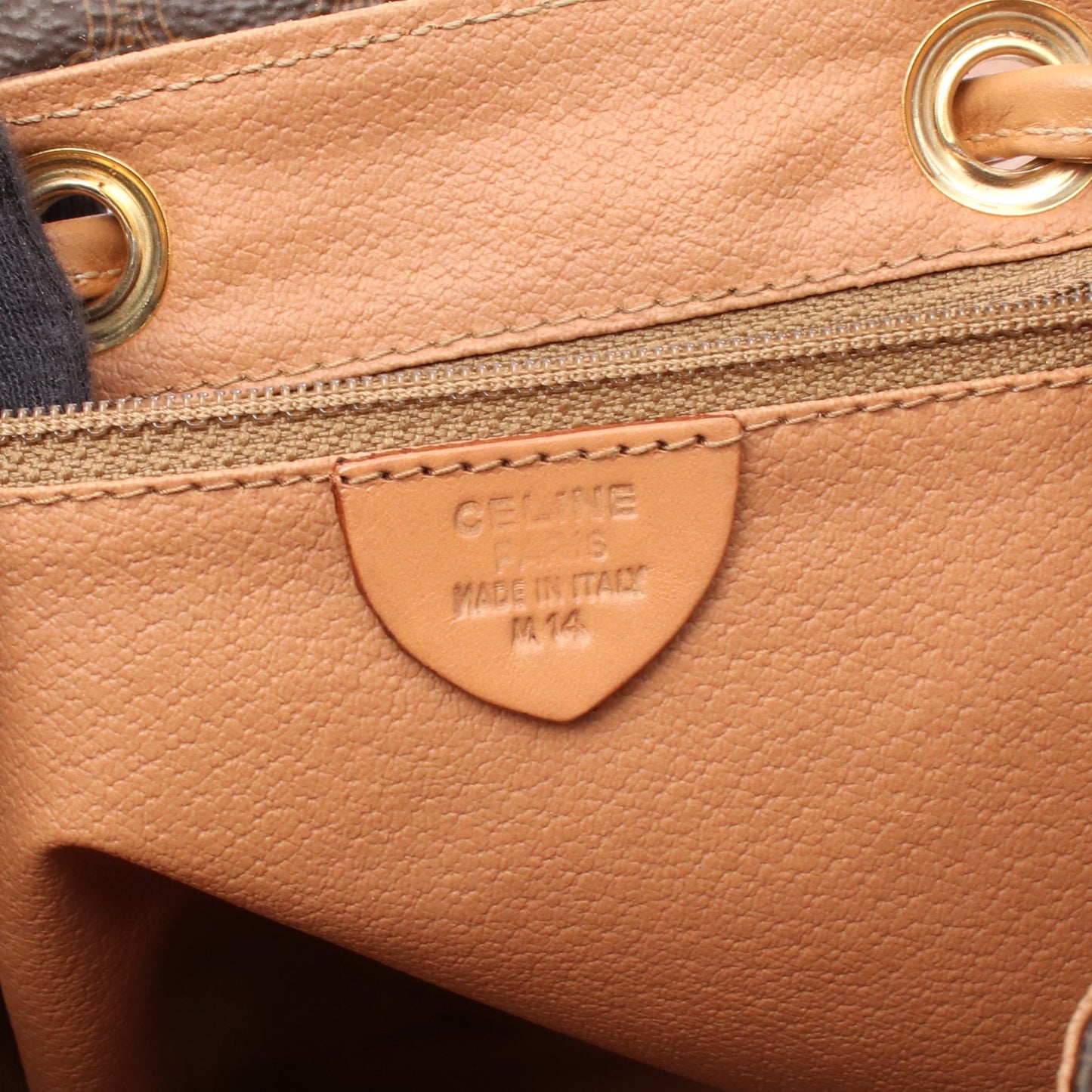 マカダム バックパック リュックサック PVC レザー ブラウン セリーヌ バッグ CELINE