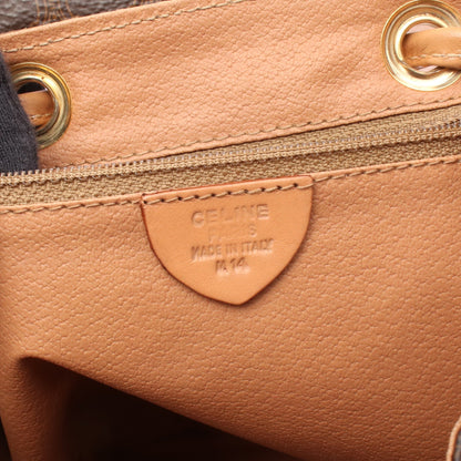 マカダム バックパック リュックサック PVC レザー ブラウン セリーヌ バッグ CELINE