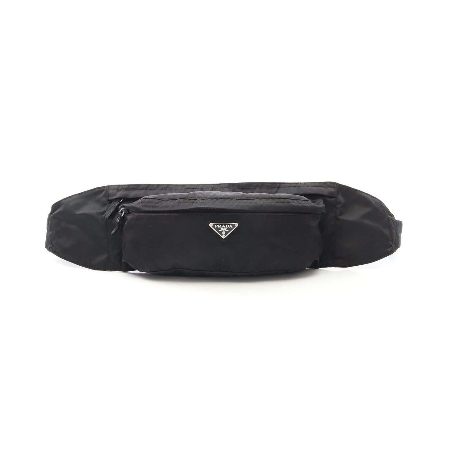 ボディバッグ ウエストバッグ ナイロン ブラック 三角プレート プラダ バッグ PRADA