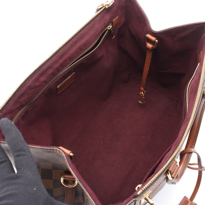 グリニッジ ダミエエベヌ ハンドバッグ PVC レザー ブラウン ルイヴィトン バッグ LOUIS VUITTON