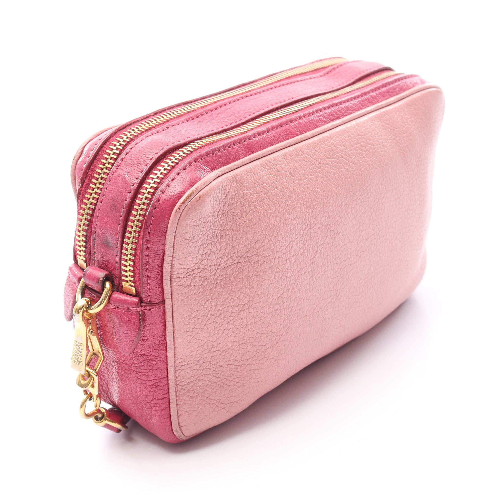 MADRAS マドラス ショルダーバッグ レザー ピンク ピンクパープル バッグ miu miu