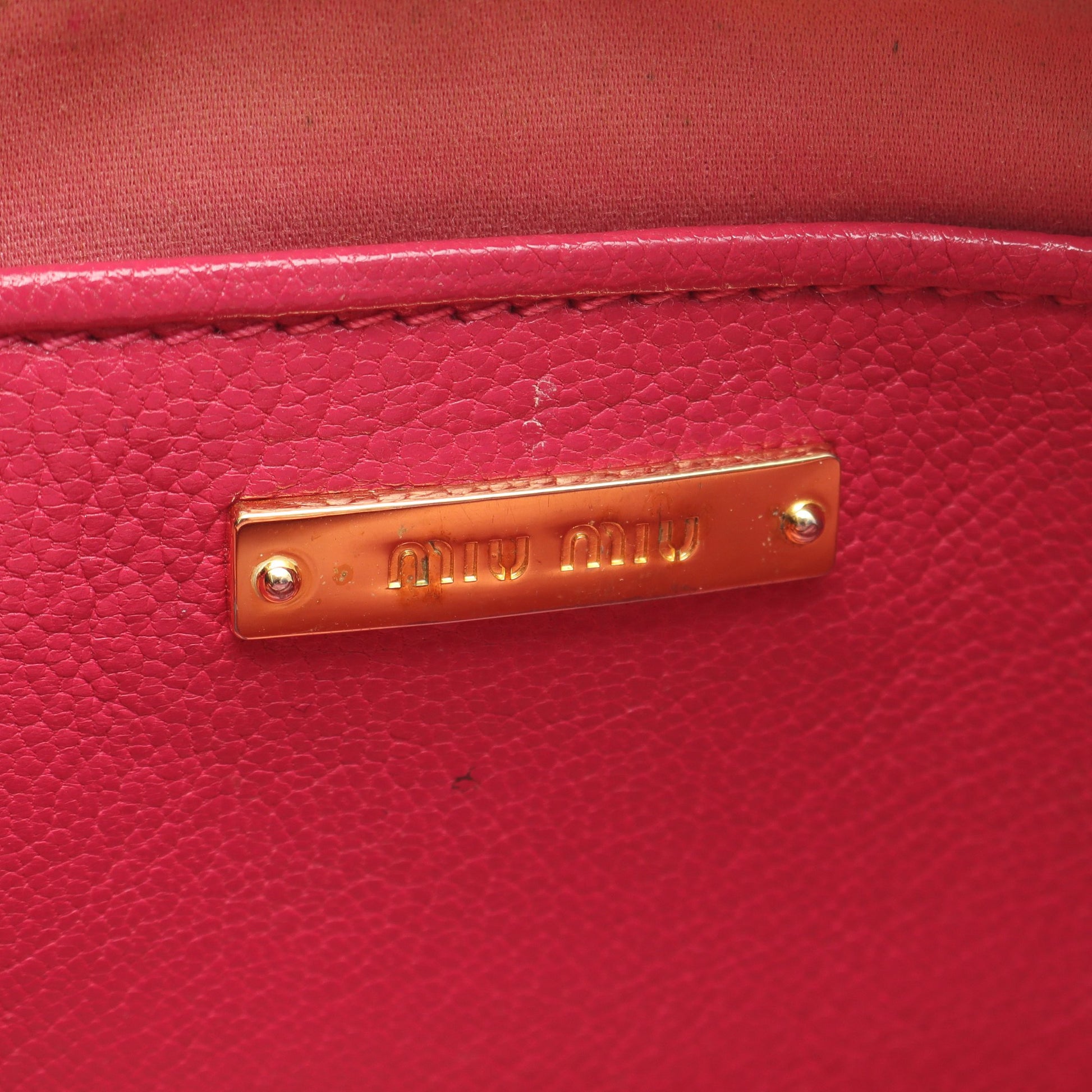 MADRAS マドラス ショルダーバッグ レザー ピンク ピンクパープル バッグ miu miu