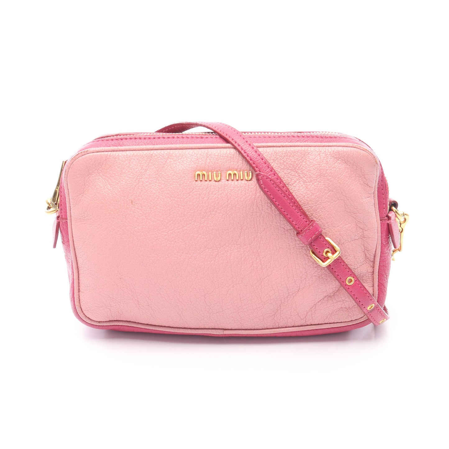 MADRAS マドラス ショルダーバッグ レザー ピンク ピンクパープル バッグ miu miu