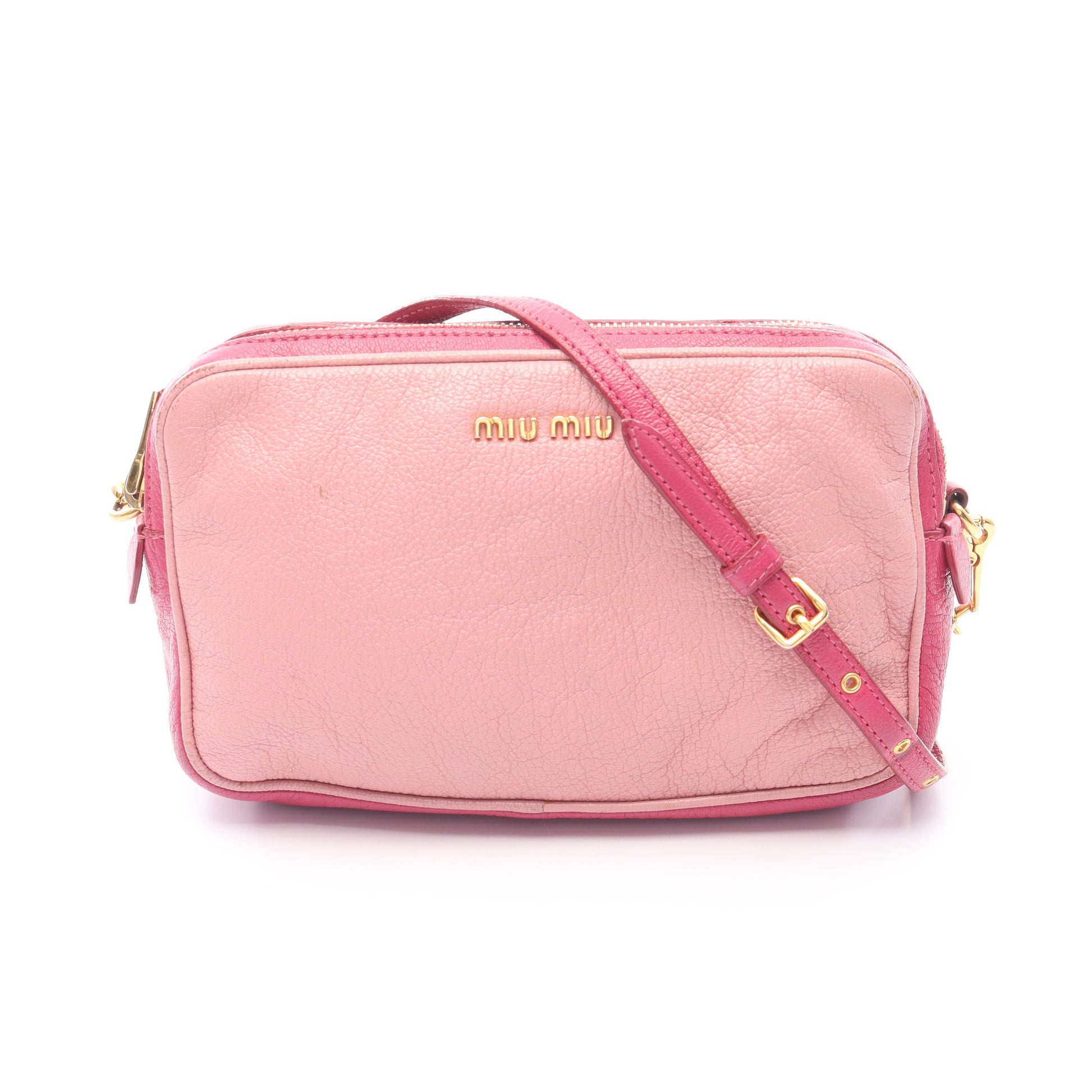 MADRAS マドラス ショルダーバッグ レザー ピンク ピンクパープル バッグ miu miu