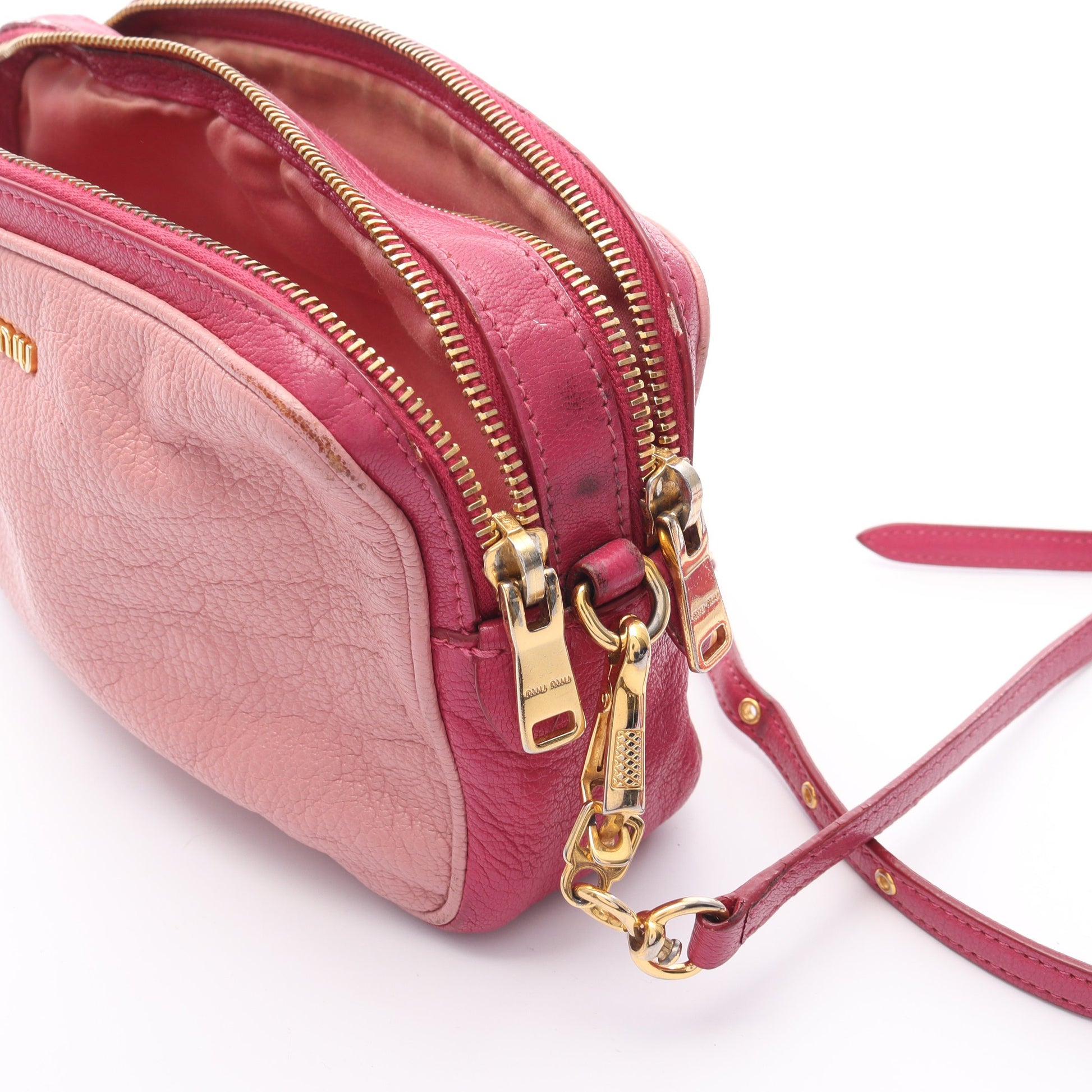 MADRAS マドラス ショルダーバッグ レザー ピンク ピンクパープル バッグ miu miu