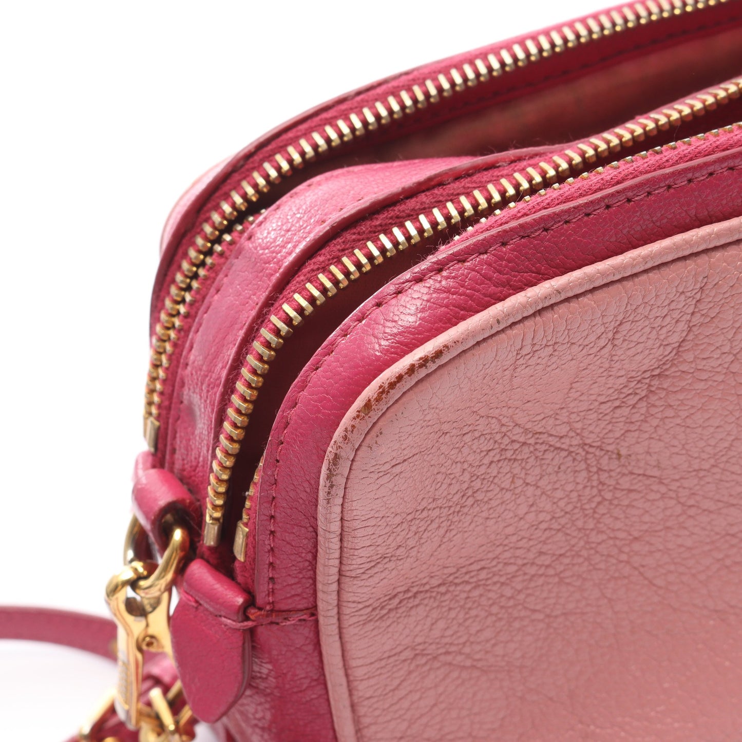 MADRAS マドラス ショルダーバッグ レザー ピンク ピンクパープル バッグ miu miu