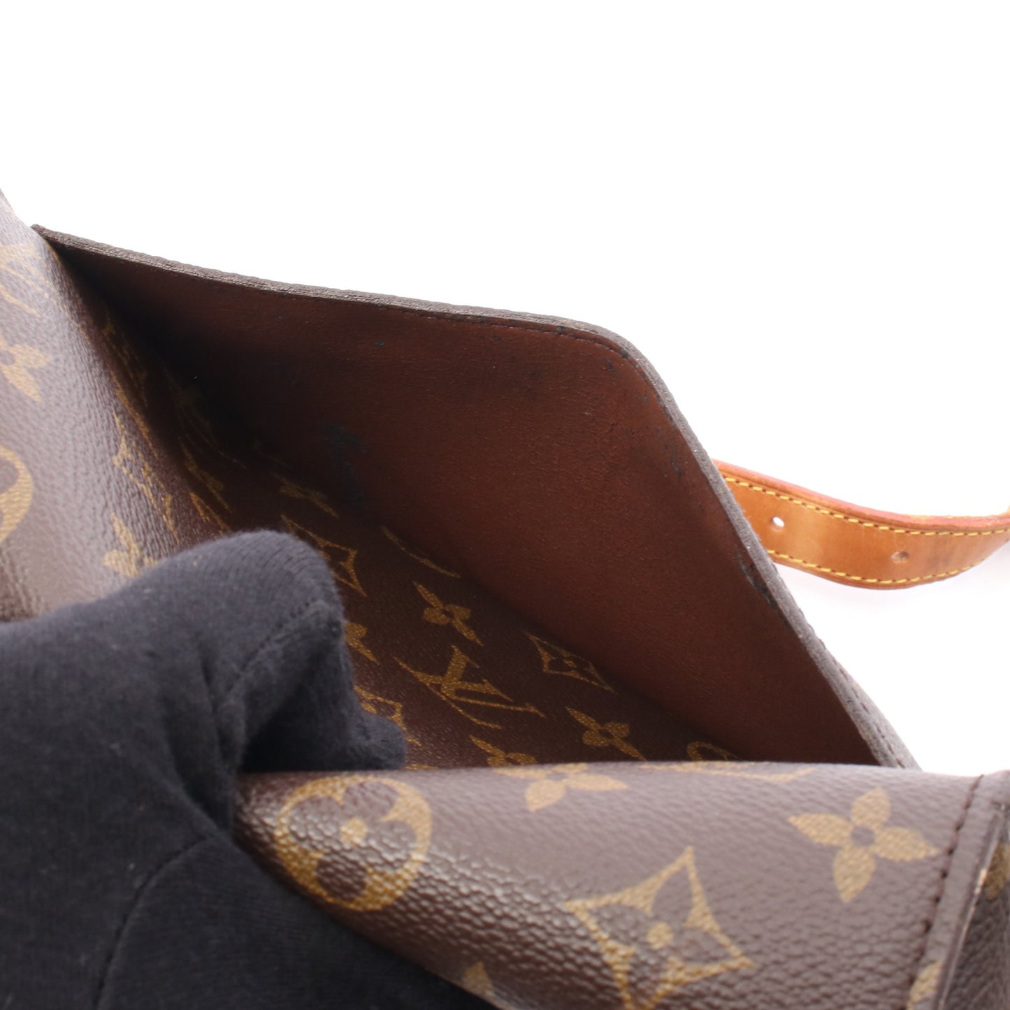 サンクルーGM モノグラム ショルダーバッグ PVC レザー ブラウン ルイヴィトン バッグ LOUIS VUITTON