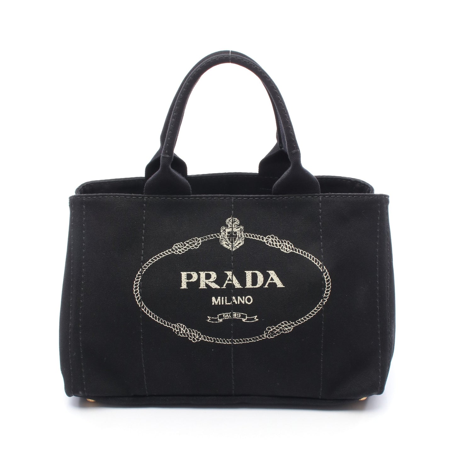 CANAPA カナパ ハンドバッグ トートバッグ キャンバス ブラック プラダ バッグ PRADA