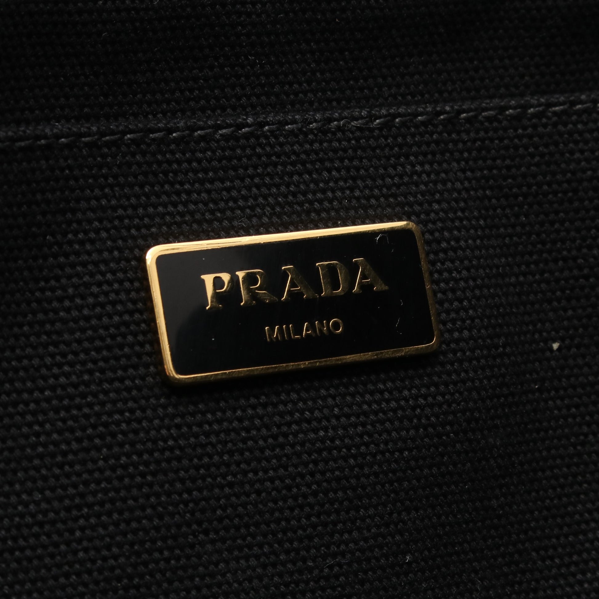 CANAPA カナパ ハンドバッグ トートバッグ キャンバス ブラック プラダ バッグ PRADA