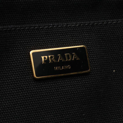 CANAPA カナパ ハンドバッグ トートバッグ キャンバス ブラック プラダ バッグ PRADA