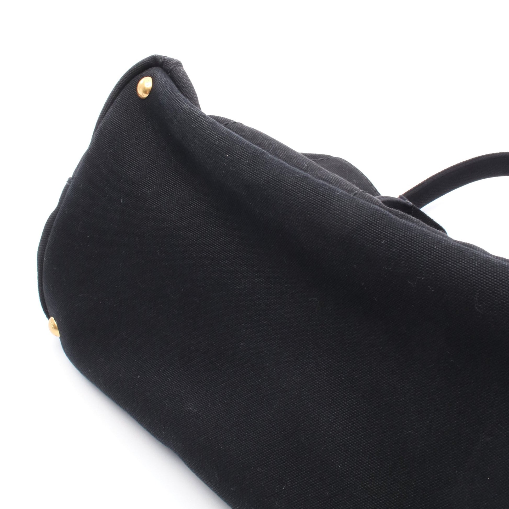 CANAPA カナパ ハンドバッグ トートバッグ キャンバス ブラック プラダ バッグ PRADA