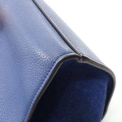 トラペーズ スモール ハンドバッグ レザー スエード ブルー 2WAY セリーヌ バッグ CELINE