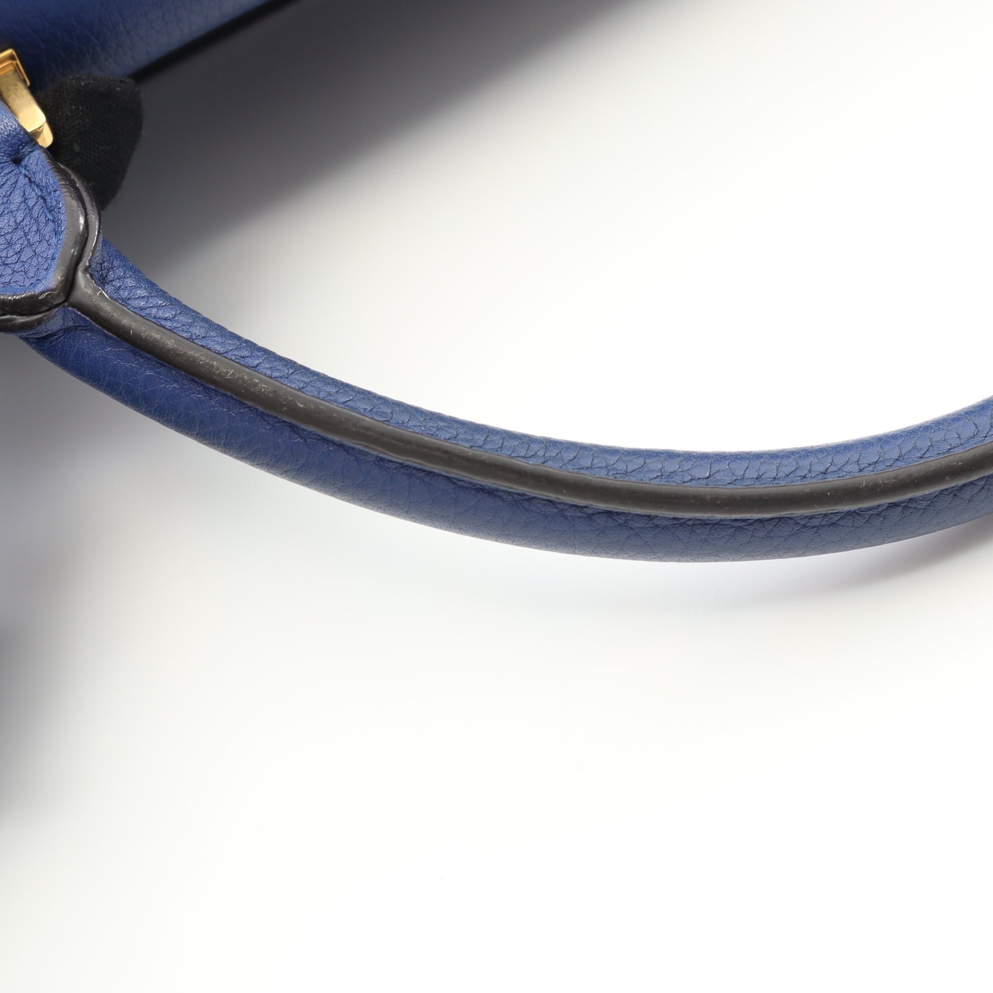 トラペーズ スモール ハンドバッグ レザー スエード ブルー 2WAY セリーヌ バッグ CELINE