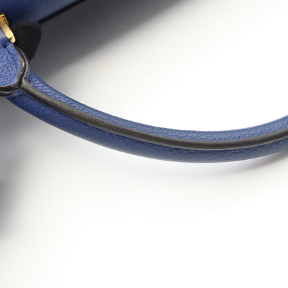 トラペーズ スモール ハンドバッグ レザー スエード ブルー 2WAY セリーヌ バッグ CELINE