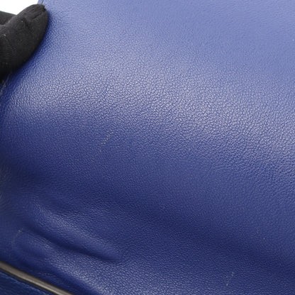 トラペーズ スモール ハンドバッグ レザー スエード ブルー 2WAY セリーヌ バッグ CELINE