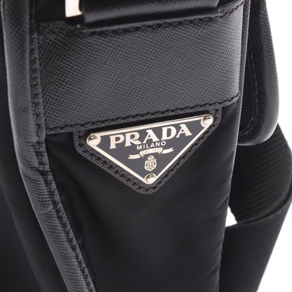 ショルダーバッグ ナイロン サフィアーノレザー ブラック プラダ バッグ PRADA