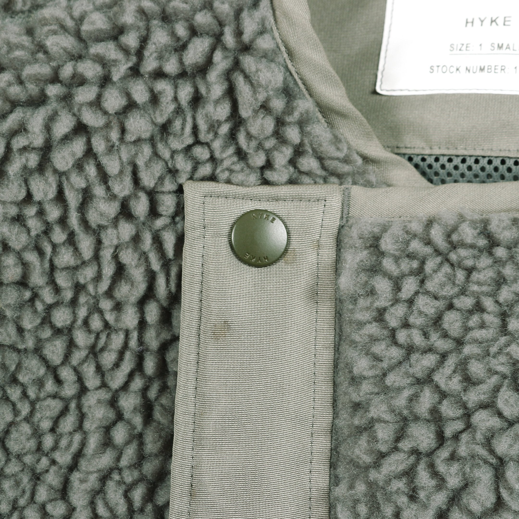 FAUX SHEARLING COAT ボアコート ロングコート グレーグリーン ハイク