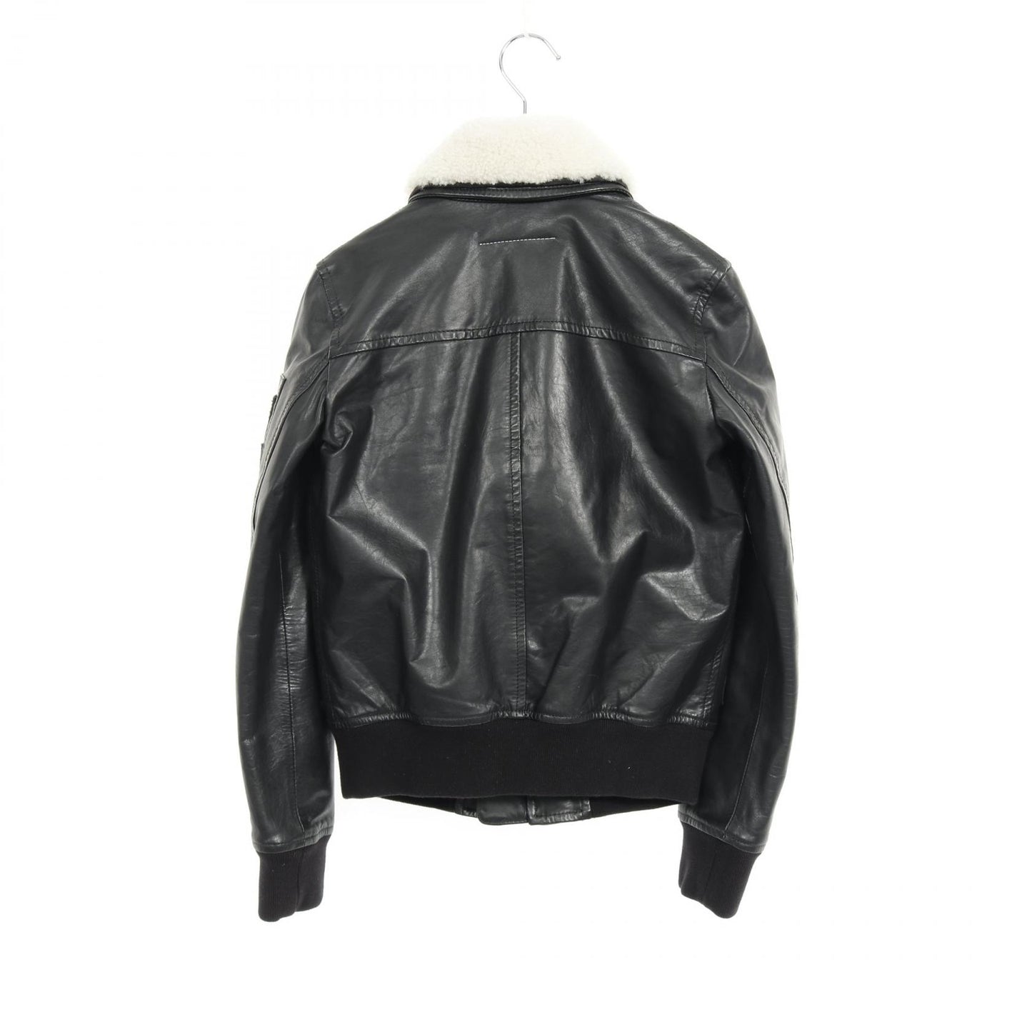 レザージャケット レザー ブラック 中綿 エムエムシックスメゾンマルジェラ アウター MM6 MAISON MARGIELA